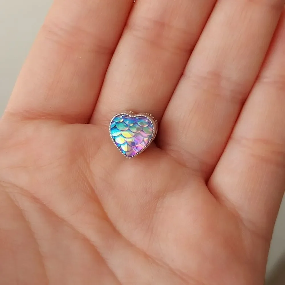 925 Iridiscent Mermaid Sterling Silver Charm - Picture 7 of 9